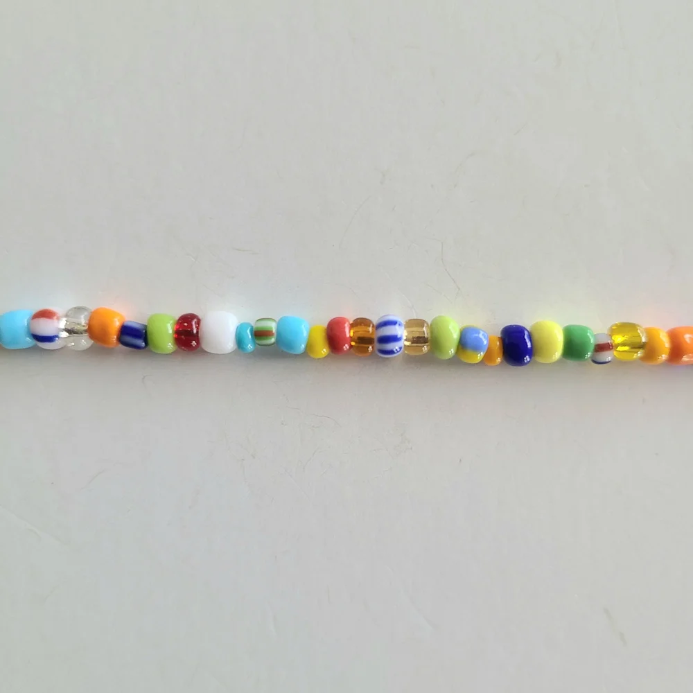 Boho Multicolor Beaded Anklet Bracelet - Picture 3 of 8
